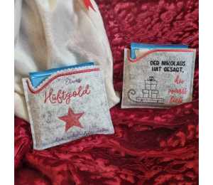 Stickserie ITH - 8 Hüllen quadratisch Weihnachten Line Art inkl. Blanko